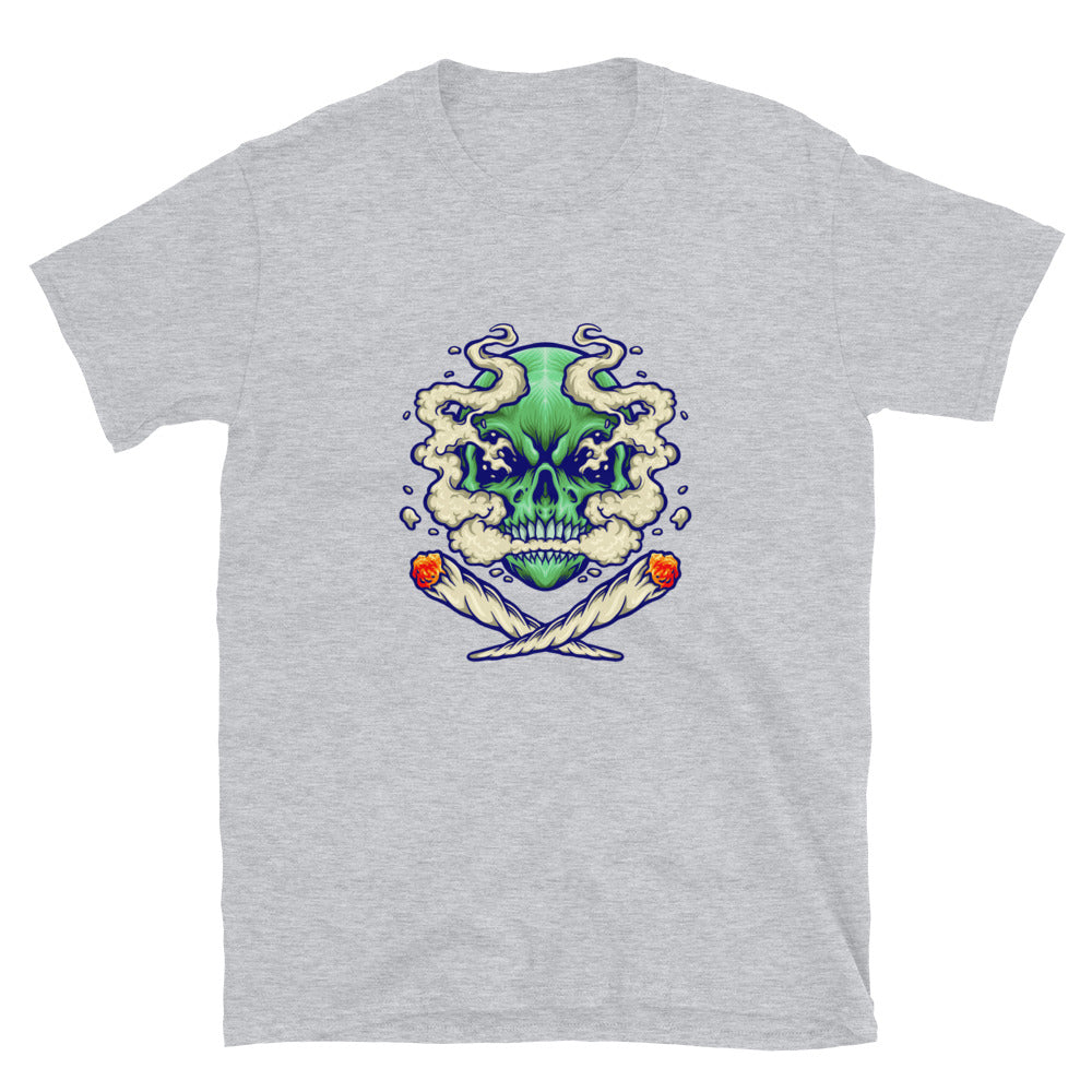 Weed Skull Fit Unisex Softstyle T-Shirt