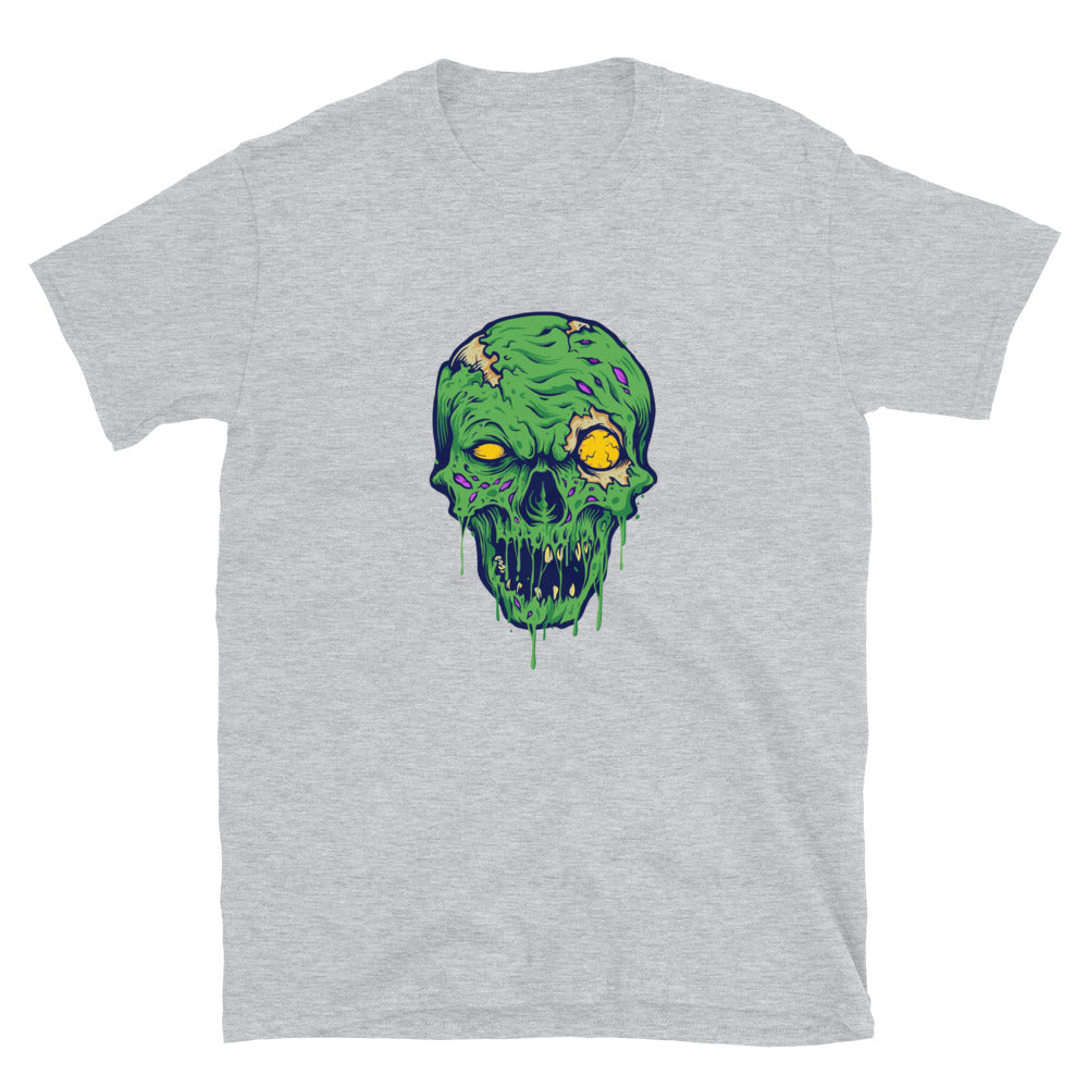 Camiseta unisex Softstyle con diseño de calavera zombie