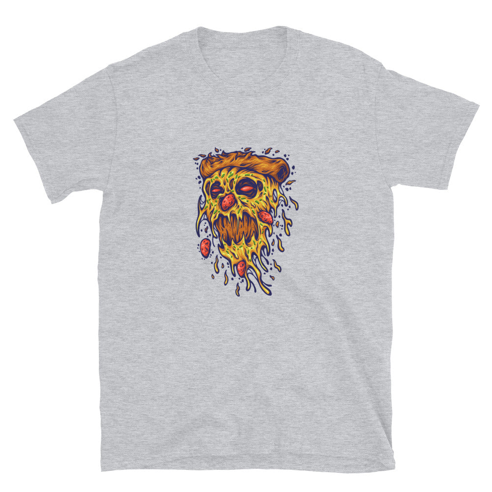 Gruseliges Monster Pizzastück Fit Unisex Softstyle T-Shirt