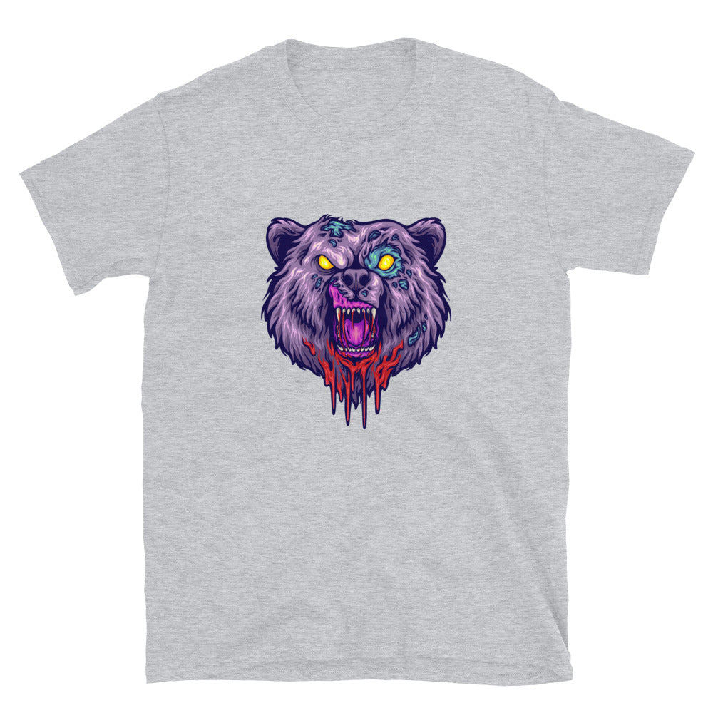 Monstruo cabeza de oso aterrador Fit Unisex Softstyle camiseta