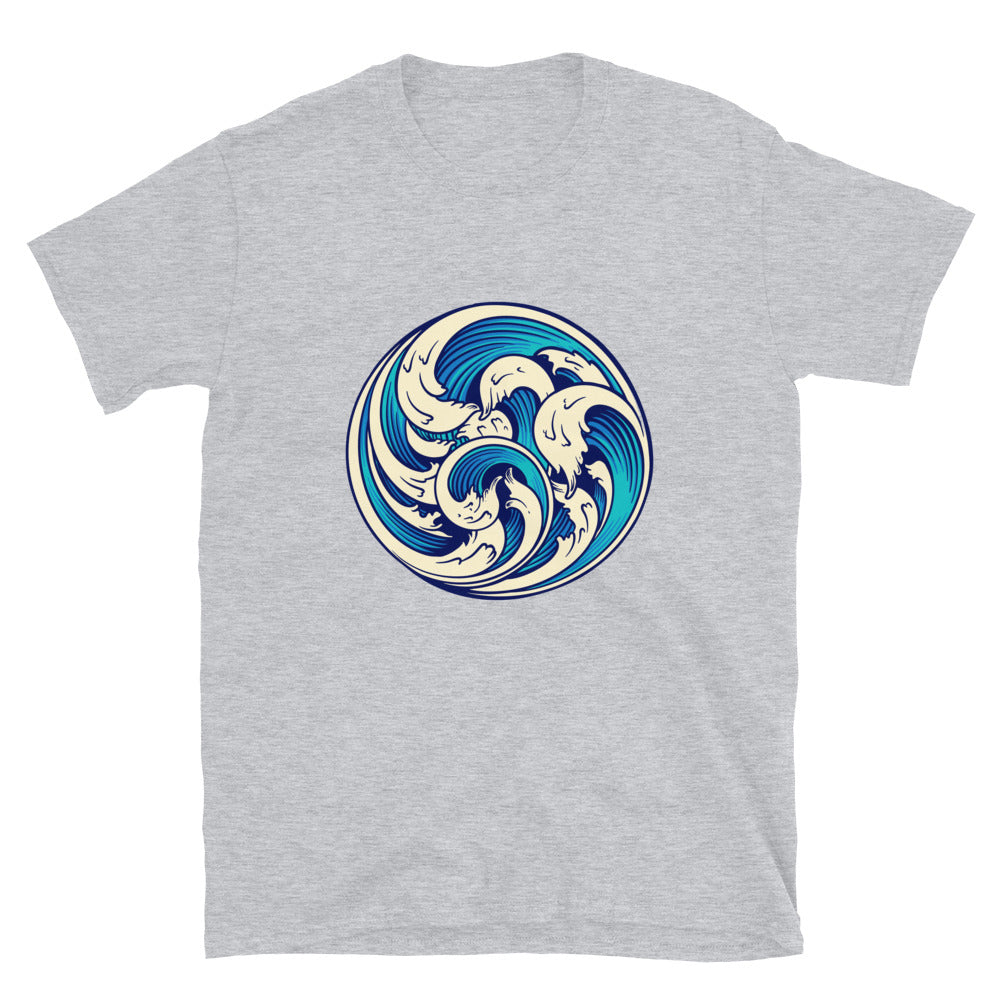 Summer tropical beach wave swirls Fit Unisex Softstyle T-Shirt