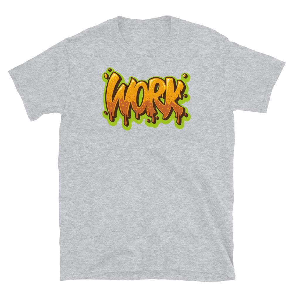 Work Text Hip Hop Style Hand Drawn Fit Unisex Softstyle T-Shirt