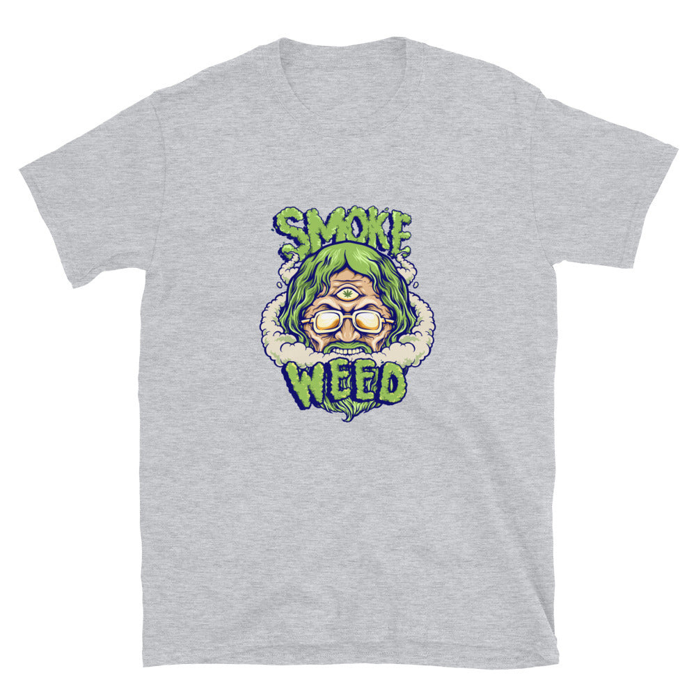 Smoke Hippie Weed Vintage Mascot Fit Unisex Softstyle T-Shirt