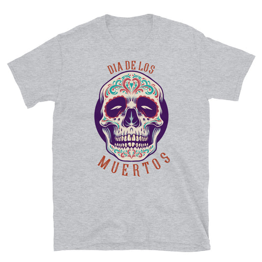 Calavera de azúcar mexicana Dia De Los Muertos Fit Unisex Softstyle Camiseta