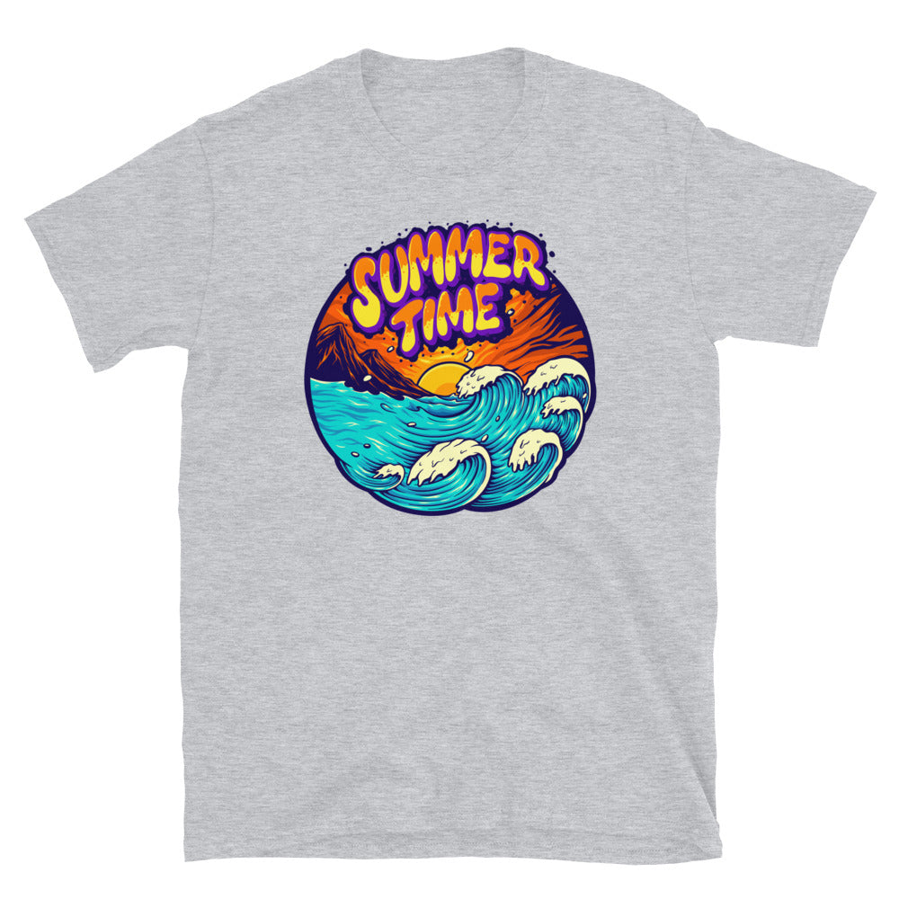 Summer Time Landscape Holiday Fit Unisex Softstyle T-Shirt