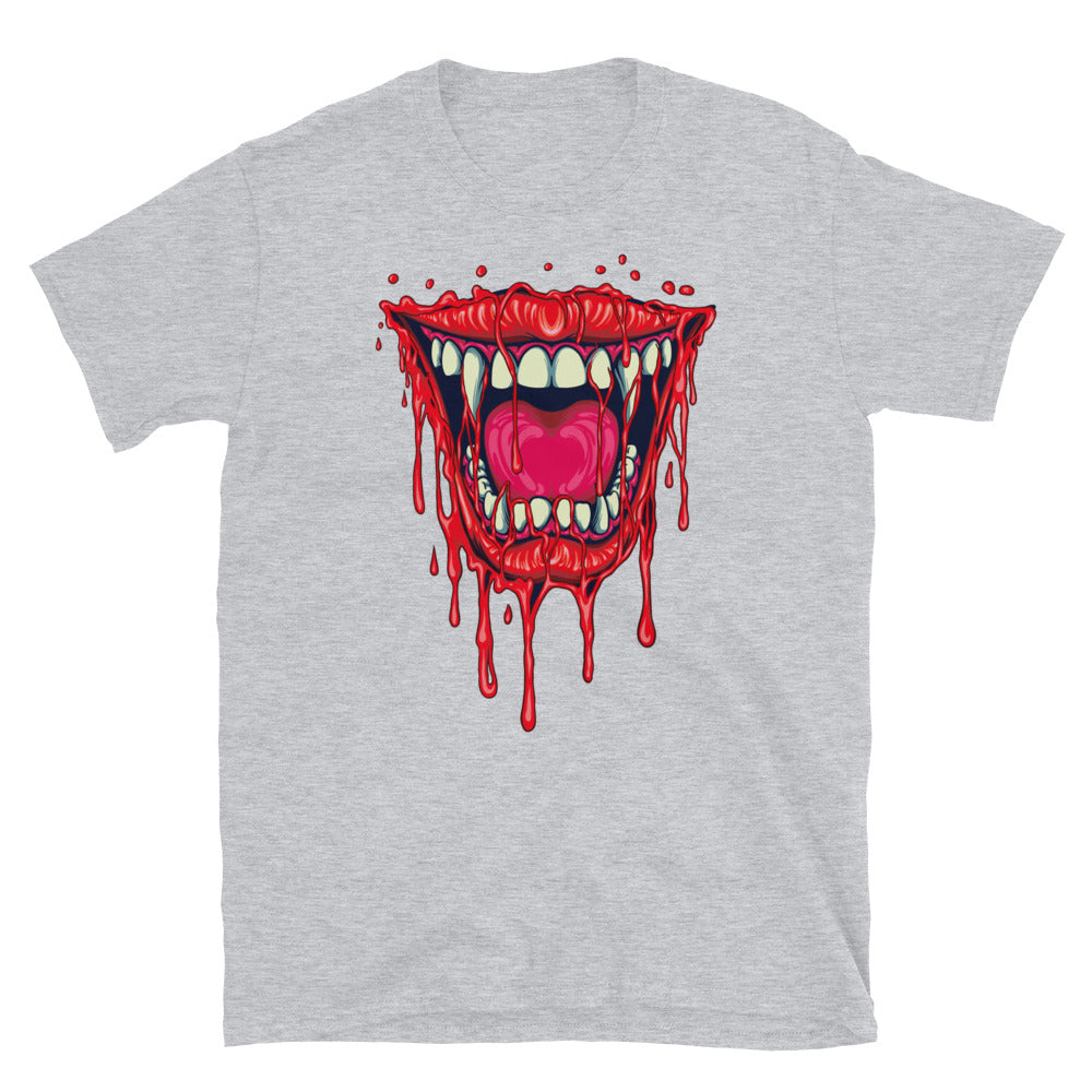 Lips Vampire Melting Bloody Fit Unisex Softstyle T-Shirt