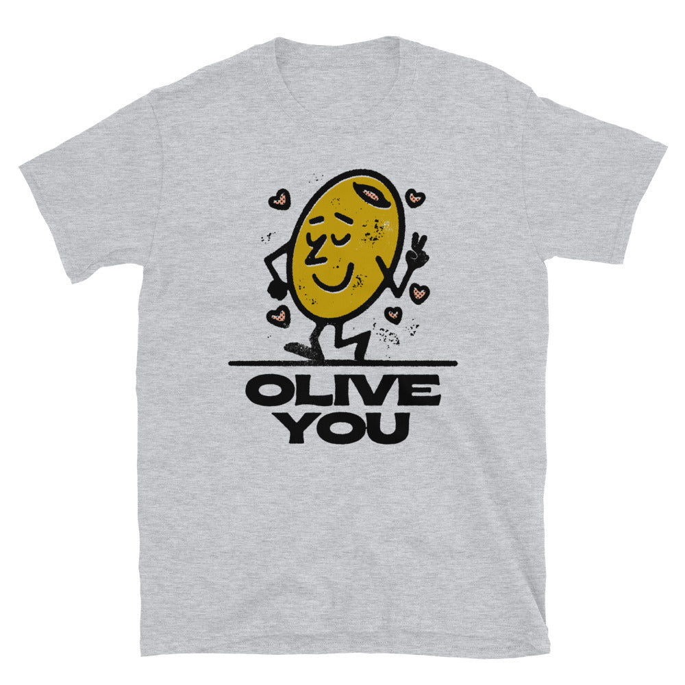 Olive You Funny Retro Mascot Fit Unisex Softstyle T-Shirt