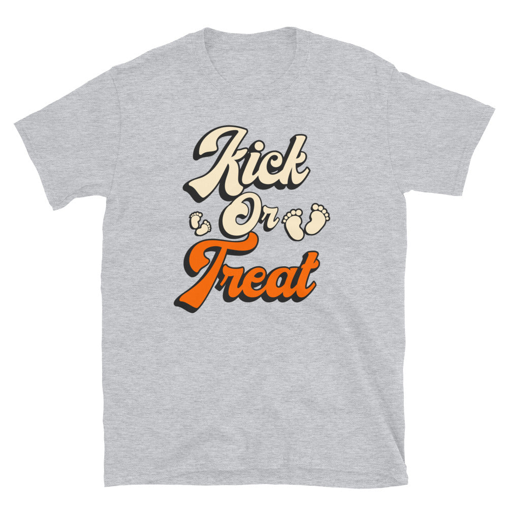 Kick or Treat, Pregnancy Halloween - Fit Unisex Soft style T-Shirt