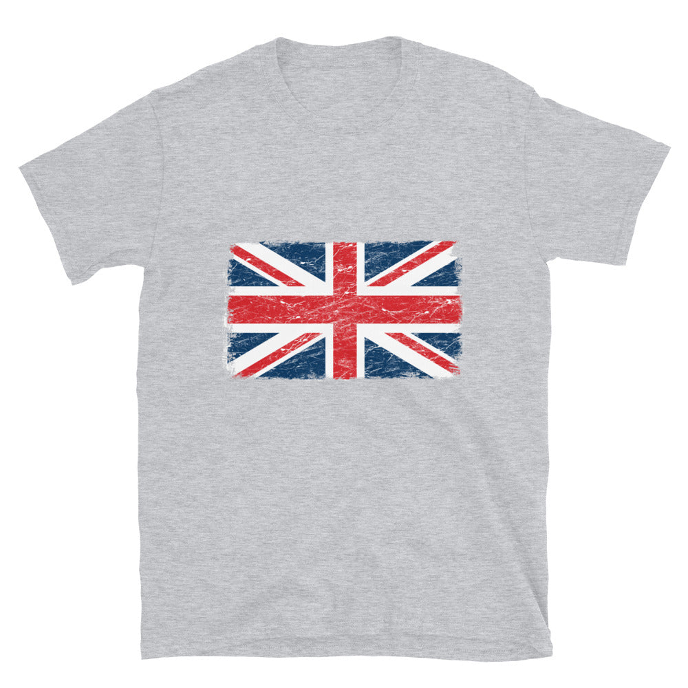 Camiseta unisex Softstyle con bandera del Reino Unido Grunge Fit