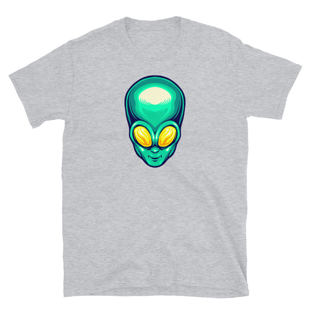 Green Alien head cartoon