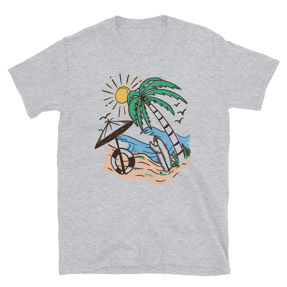 Sommer Retro Surf Fit Unisex Softstyle T-Shirt