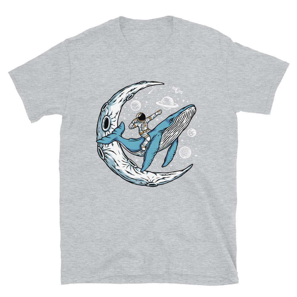 Montar una ballena hasta la luna Fit Unisex Softstyle Camiseta