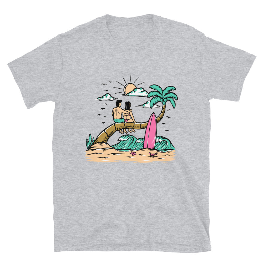 Romántico en la playa Fit Unisex Softstyle Camiseta