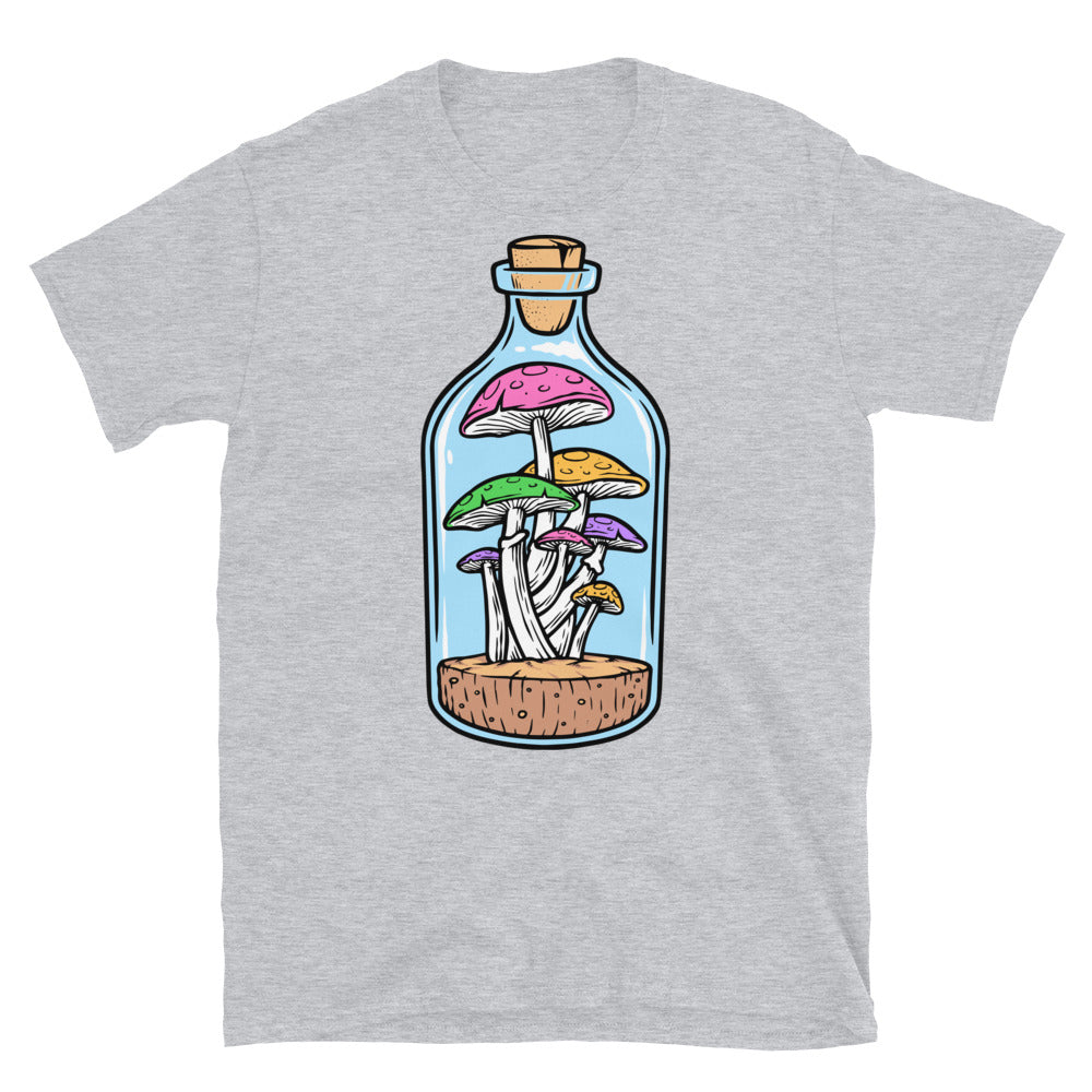 Mushrooms in the bottle Fit Unisex Softstyle T-Shirt