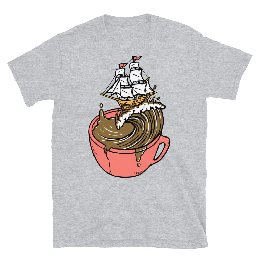 Camiseta Softstyle unisex con ajuste de café Sail