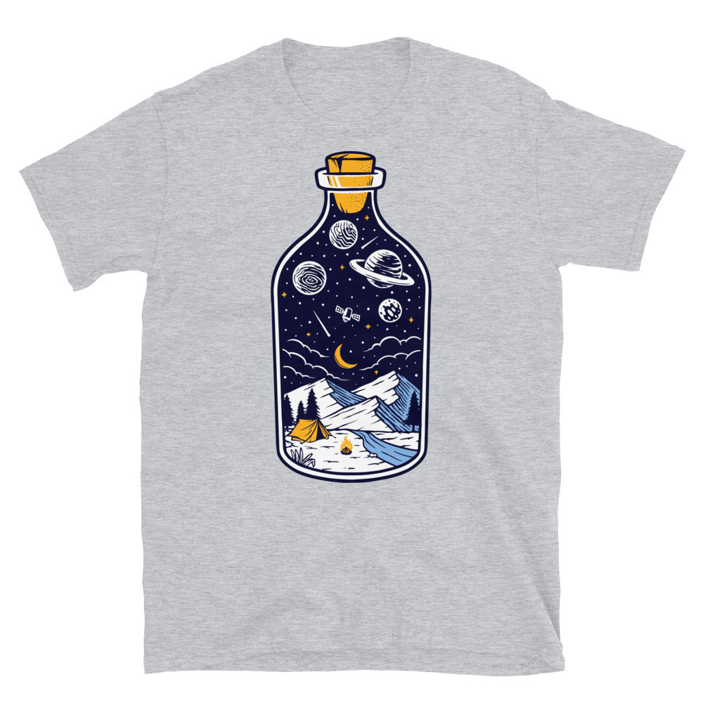 Mountain at night in a bottle Fit Unisex Softstyle T-Shirt