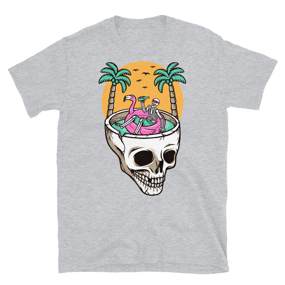 Chill out! On the Skull, Beach Fun - Fit Unisex Softstyle T-Shirt