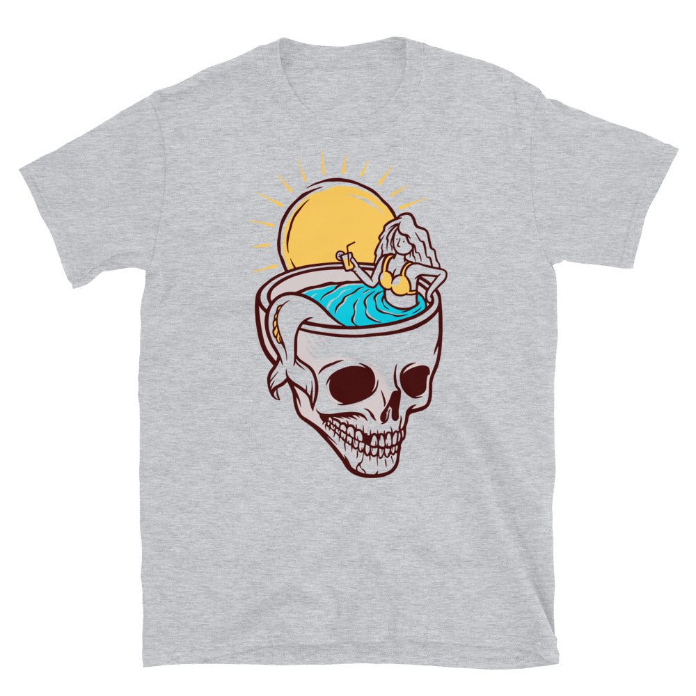 Mermaid chilling in a pool Fit Unisex Softstyle T-Shirt