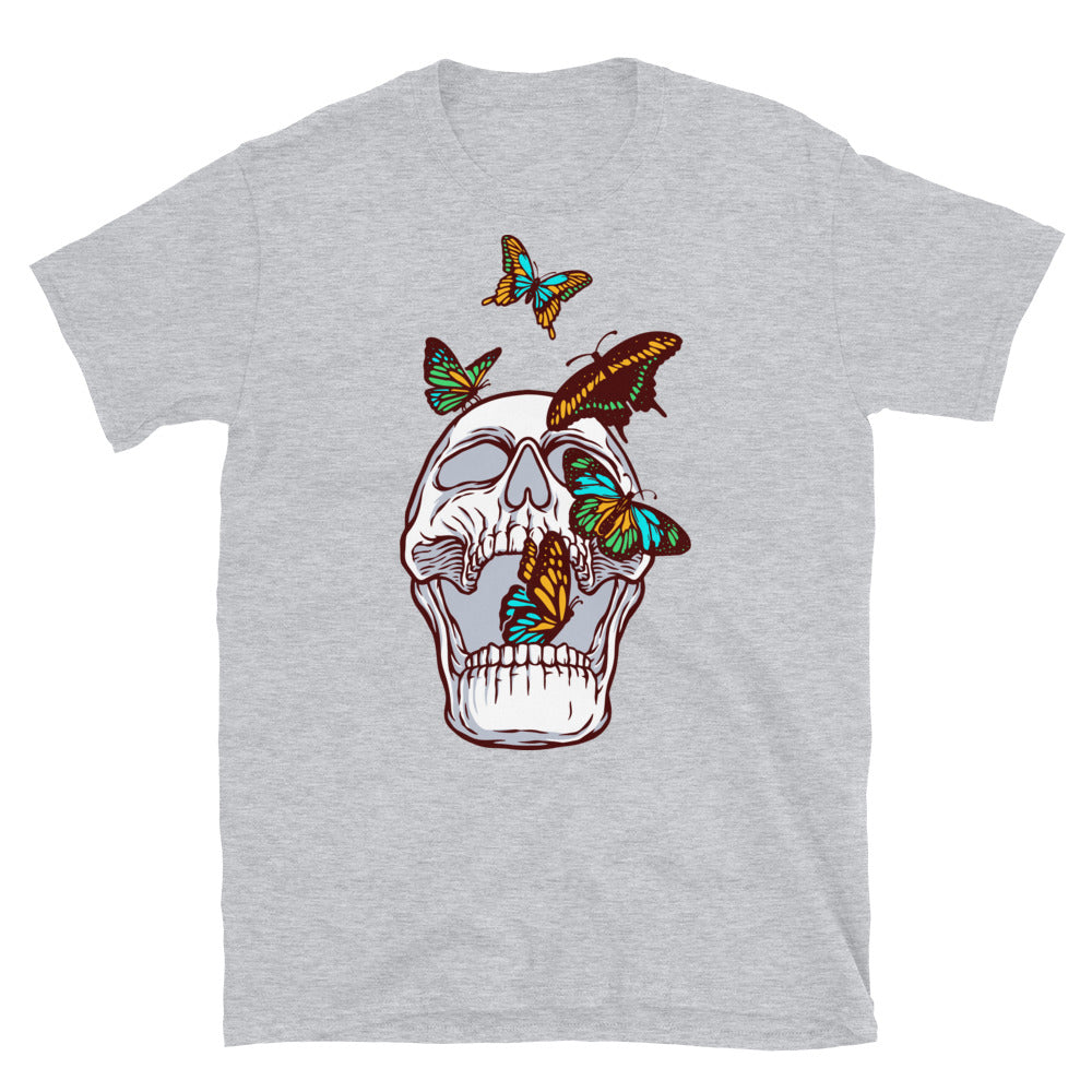 Butterflies and Skulls - Fit Unisex Softstyle T-Shirt