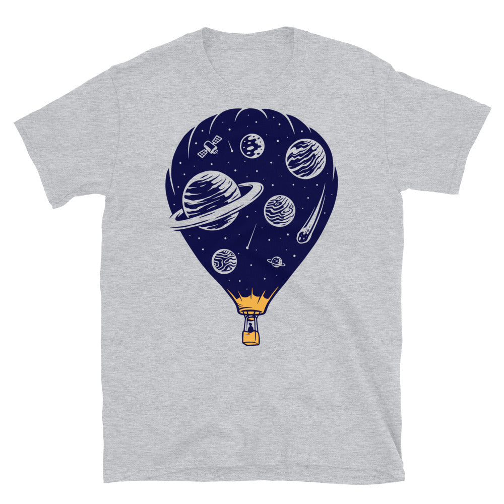 Hot air balloon ,Space travel Fit Unisex Softstyle T-Shirt