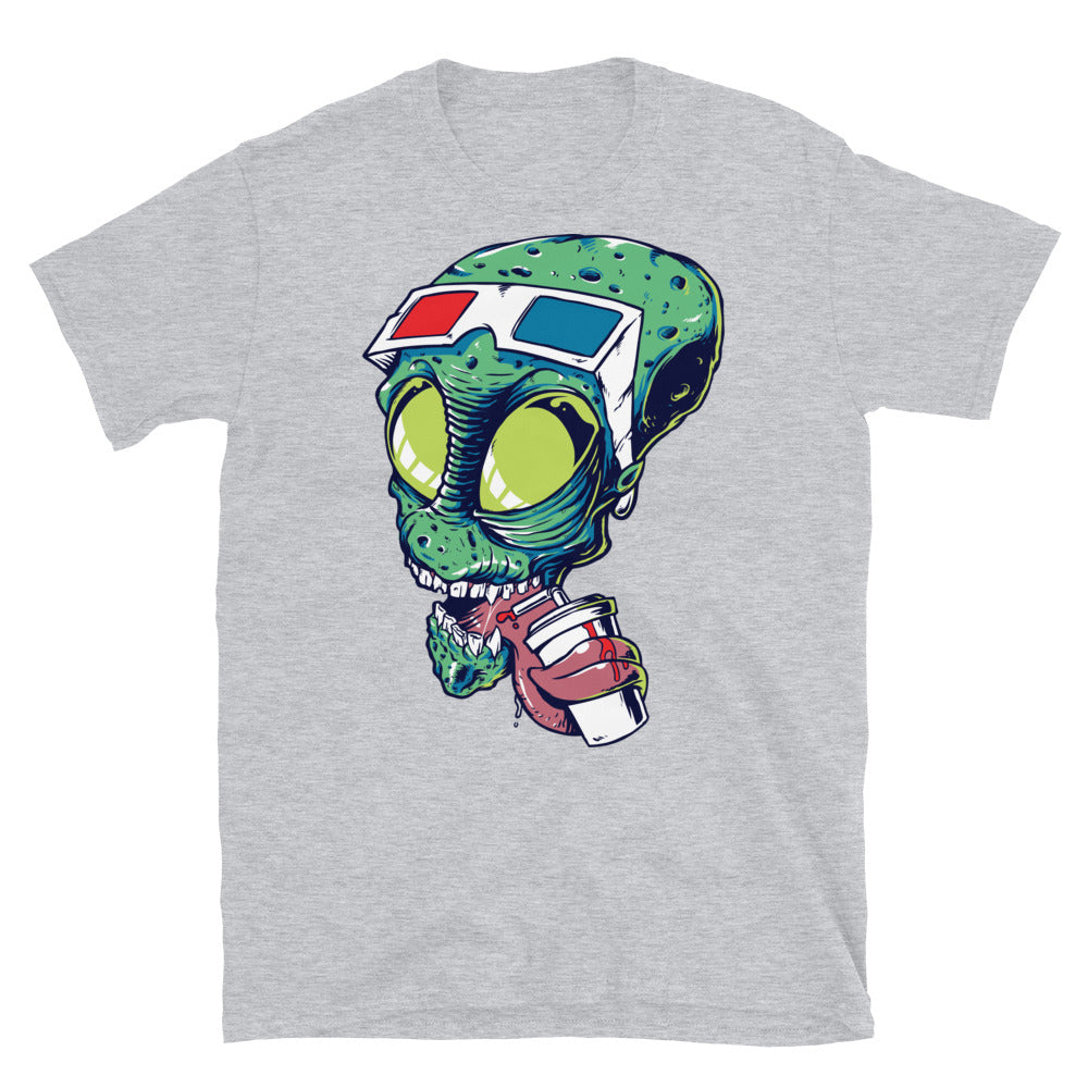 Alien & 3D Glasses - Fit Unisex Softstyle T-Shirt