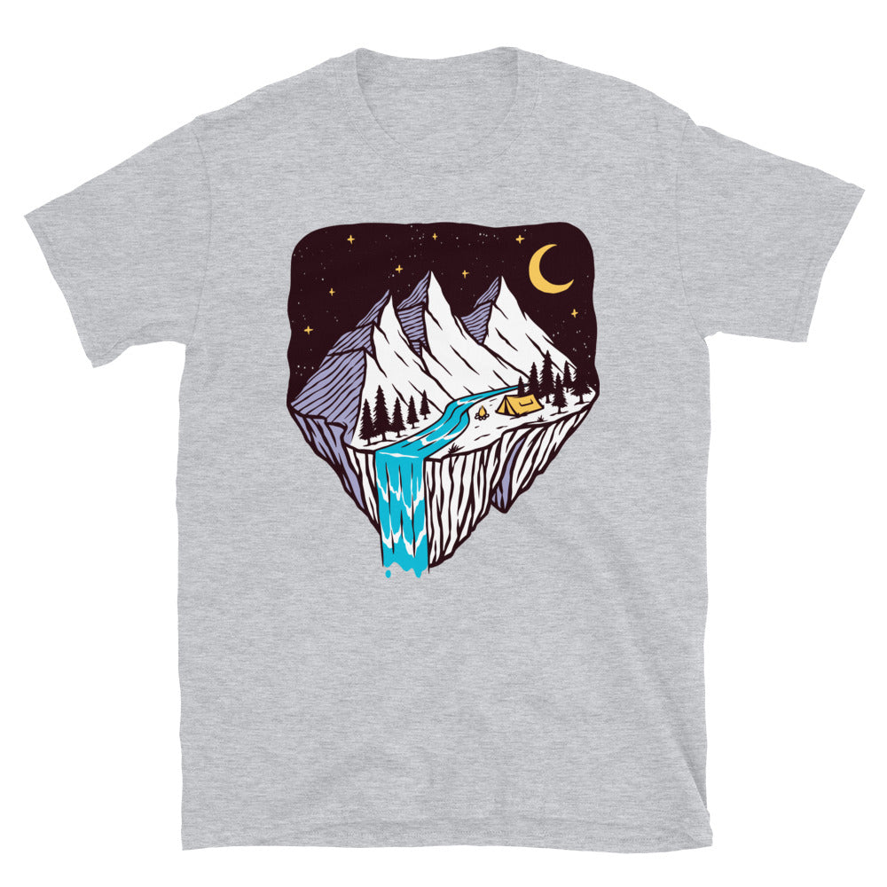 Paisaje nocturno de montaña Fit Unisex Softstyle Camiseta