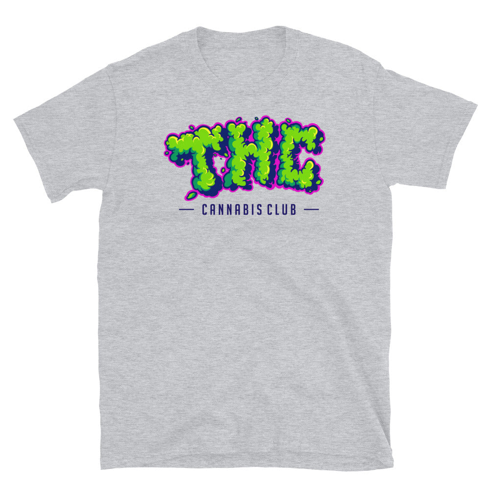 Lettering words THC smoke effect Fit Unisex Softstyle T-Shirt