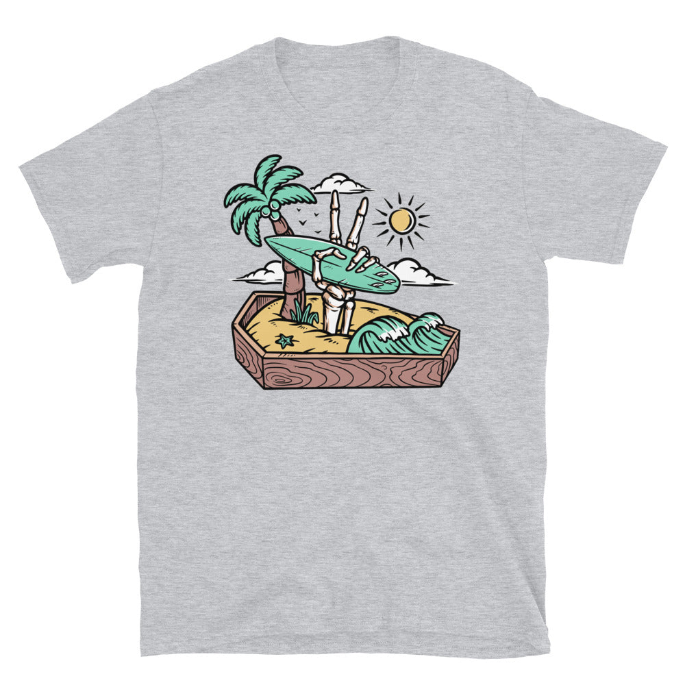 Make peace on the beach Fit Unisex Softstyle T-Shirt