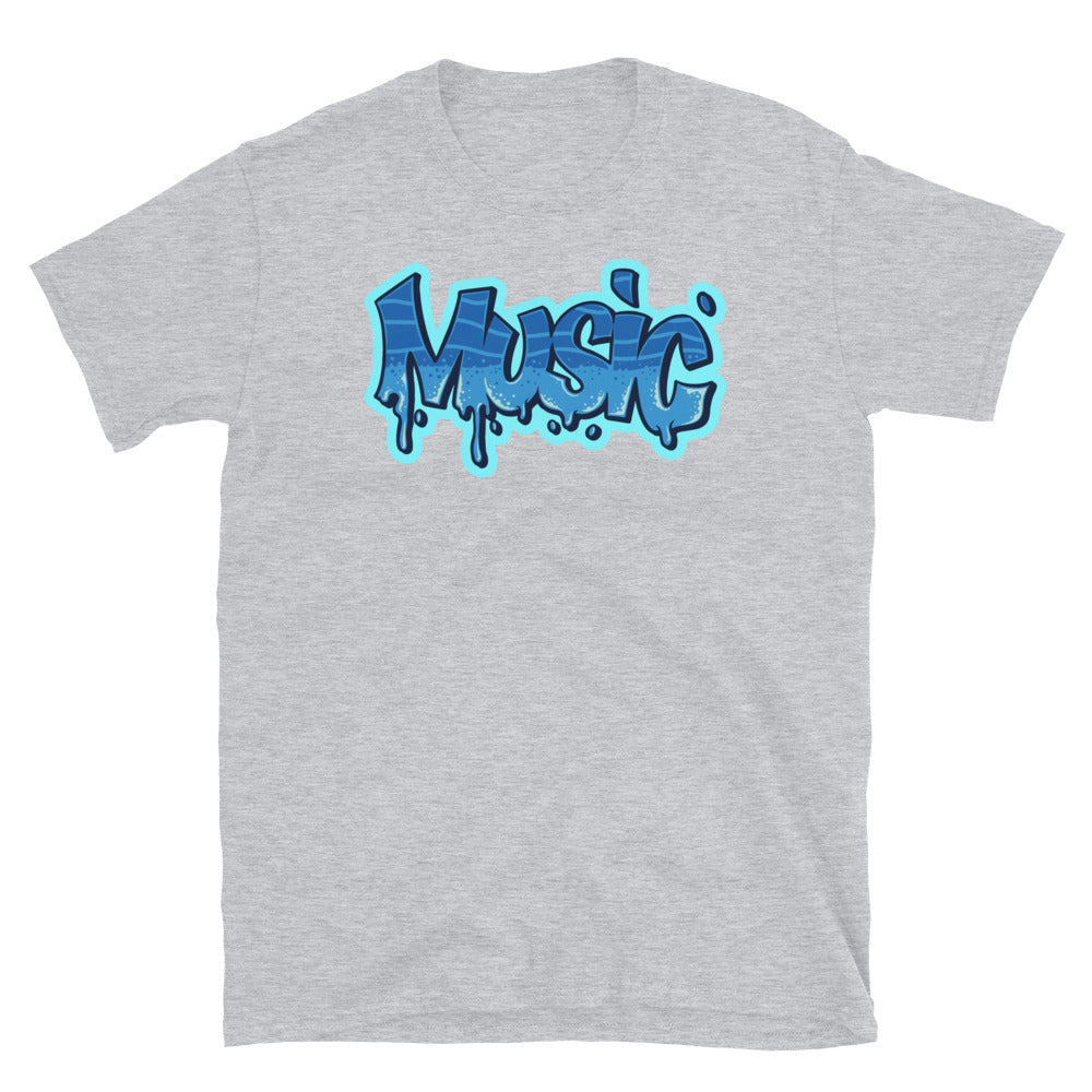 Music Graffiti Character Style Text Fit Unisex Softstyle T-Shirt