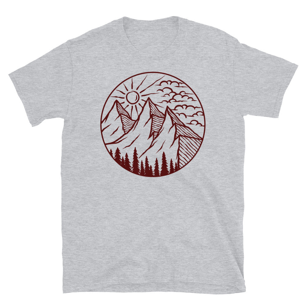 Paisaje natural de montaña Fit Unisex Softstyle Camiseta