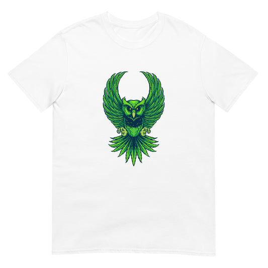 Weed Owl Leaf Cannabis Fit Softstyle T-Shirt