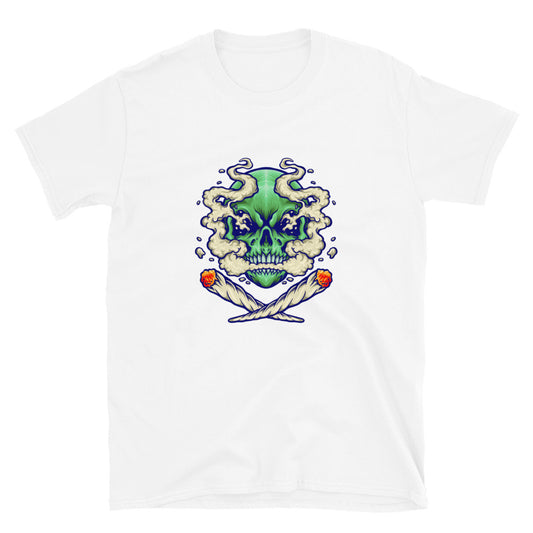 Weed Skull Fit Unisex Softstyle T-Shirt