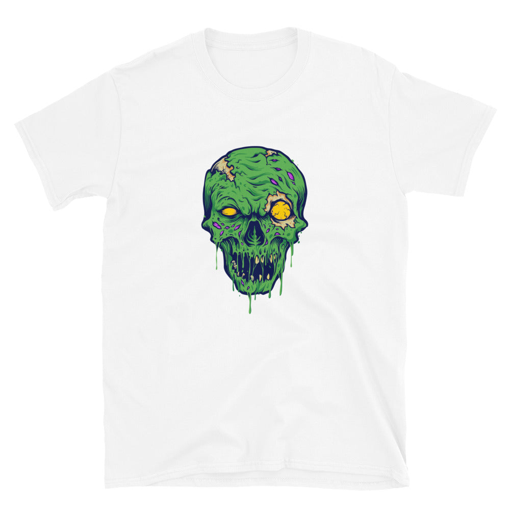 Camiseta unisex Softstyle con diseño de calavera zombie