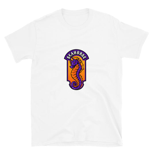 Seahorse esport logo mascota gaming Fit Camiseta unisex Softstyle