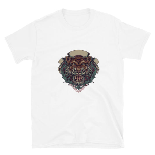 Camiseta unisex Softstyle con cabeza de tigre