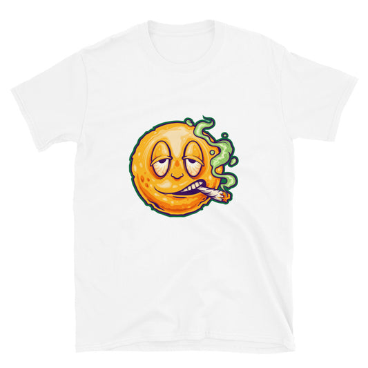 Rauchende Gras-Emoticons lächeln Fit Unisex Softstyle T-Shirt