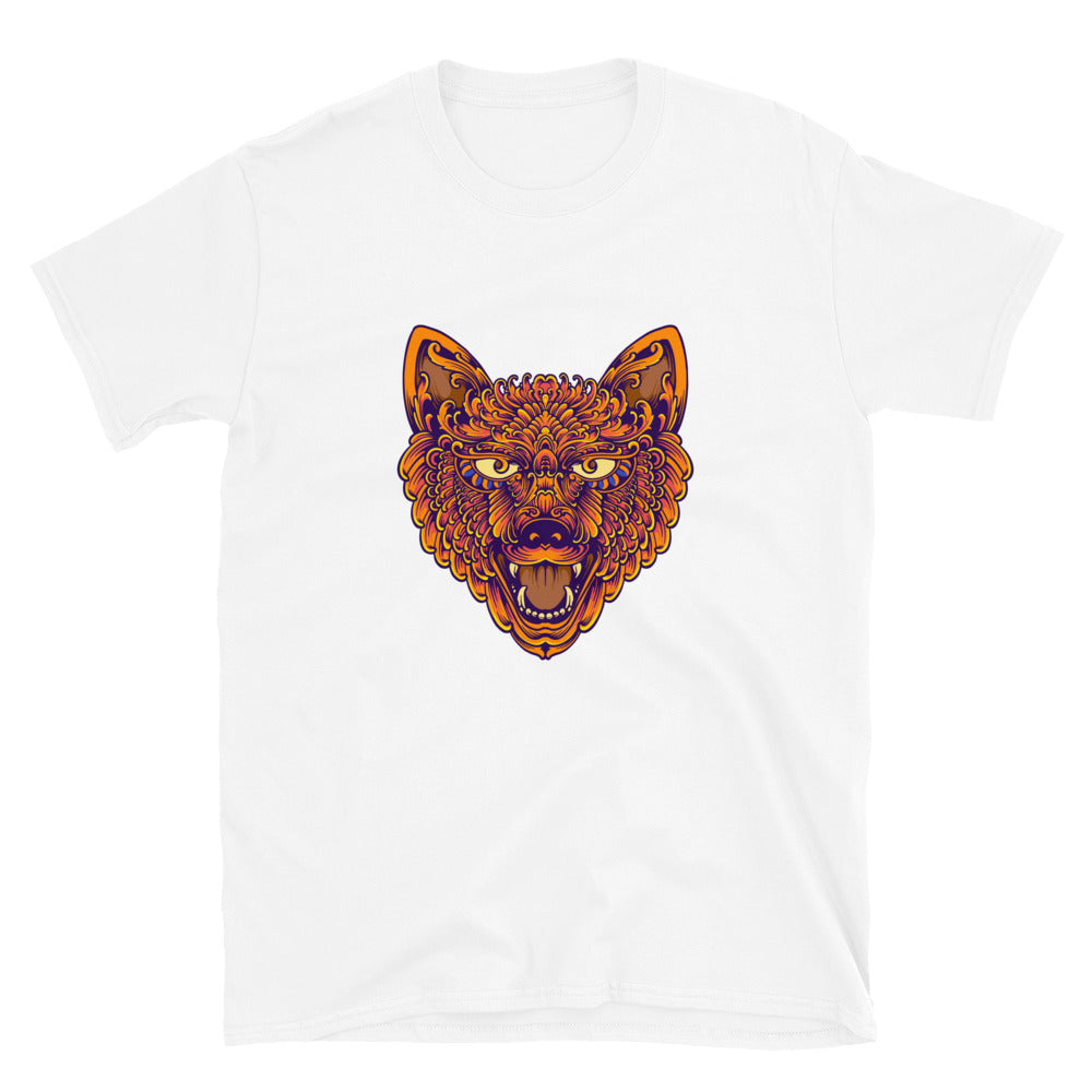 Wolf Hundekopf Luxus klassisches Ornament Fit Unisex Softstyle T-Shirt