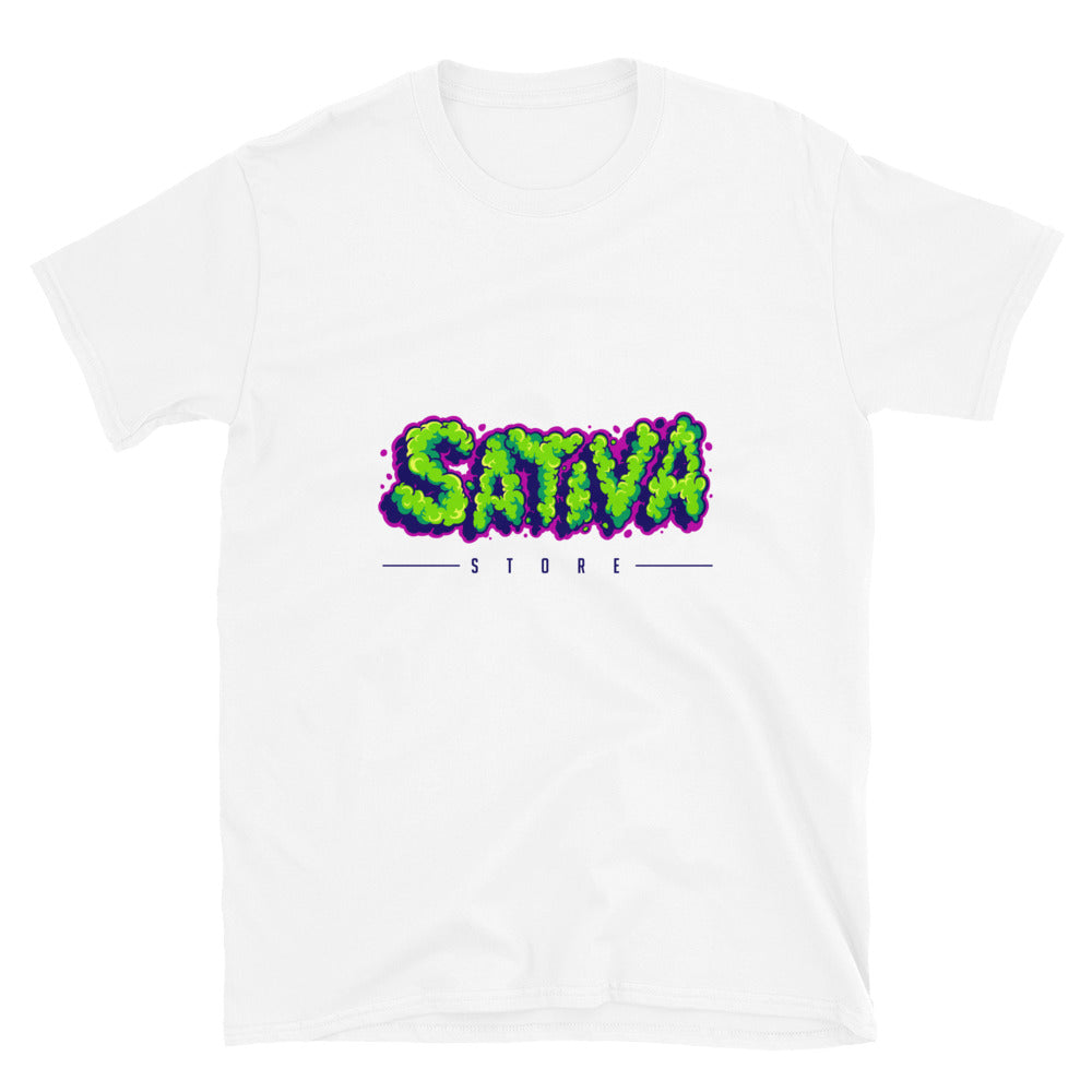 Sativa dekorativer Text, passendes Unisex-Softstyle-T-Shirt