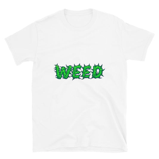 Weed font lettering with smoke effect Fit Unisex Softstyle T-Shirt