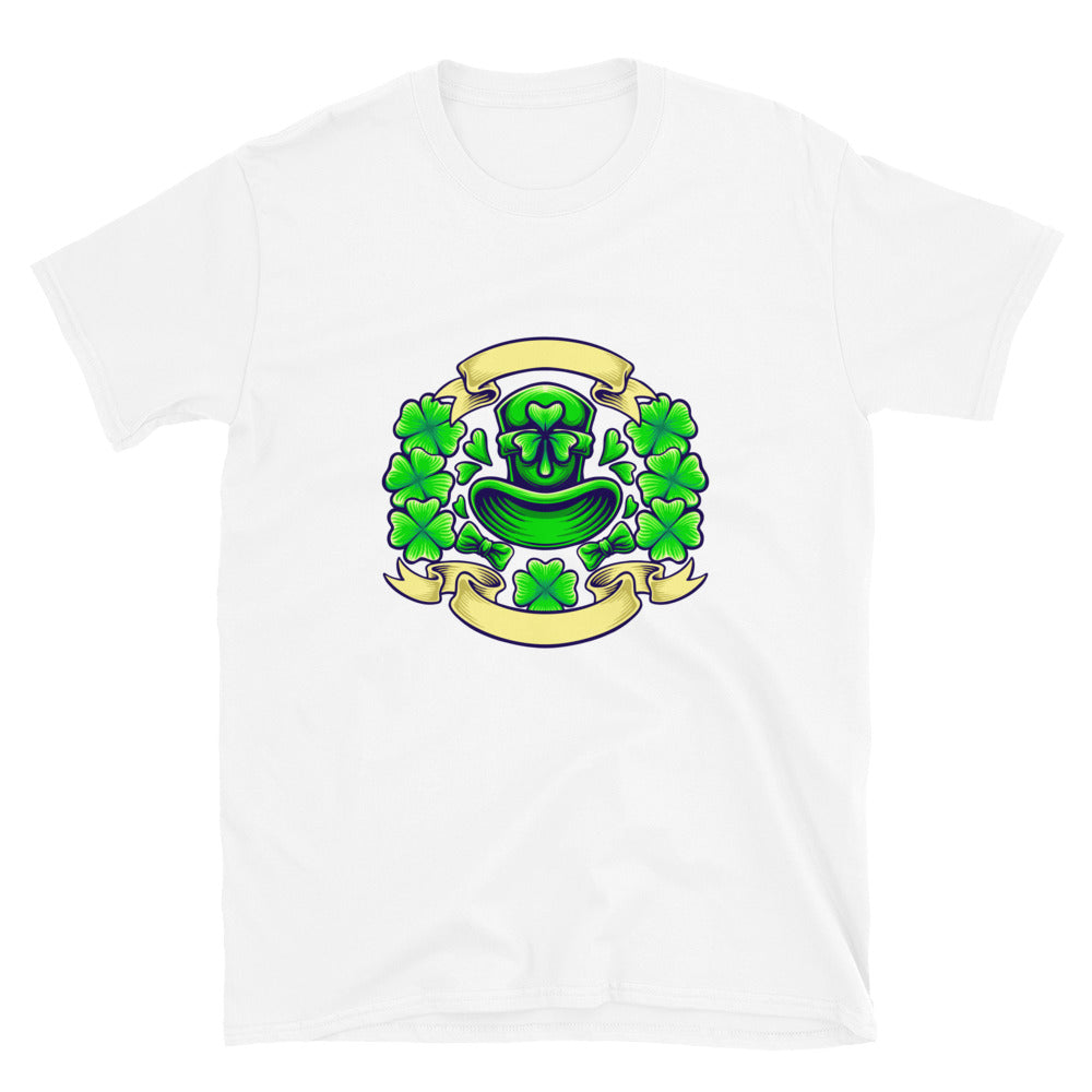 St patricks clover day with vintage Fit Unisex Softstyle T-Shirt