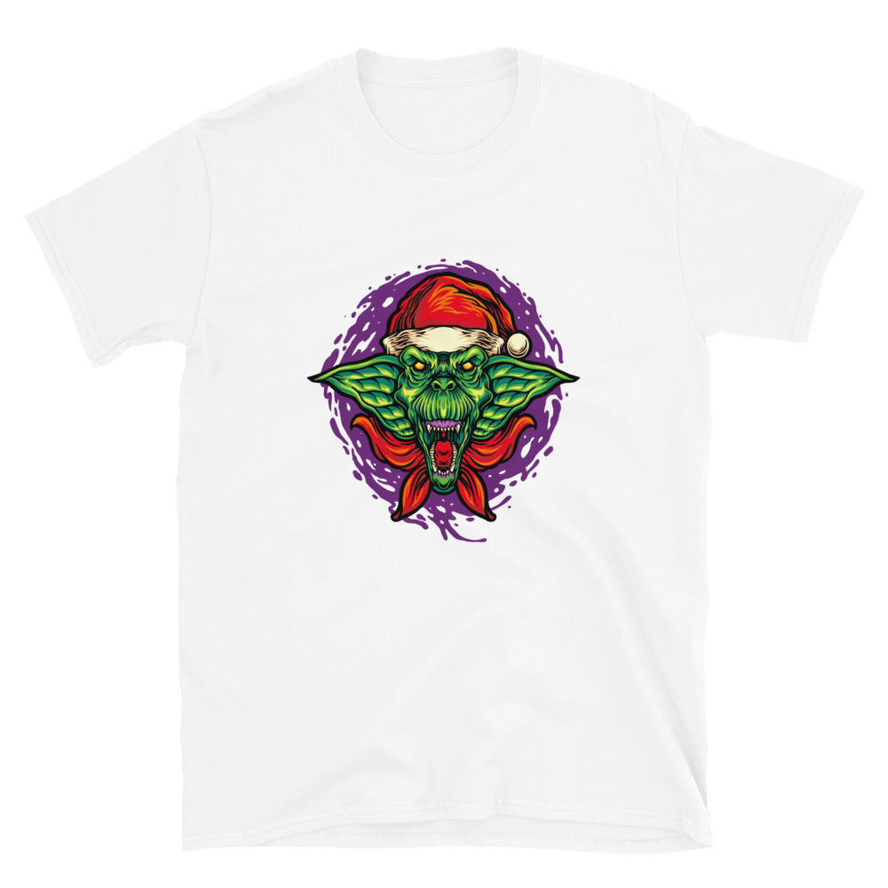 Scary Goblin Christmas Hat Fit Unisex Softstyle T-Shirt