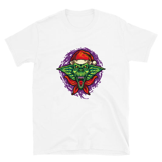 Scary Goblin Christmas Hat Fit Unisex Softstyle T-Shirt