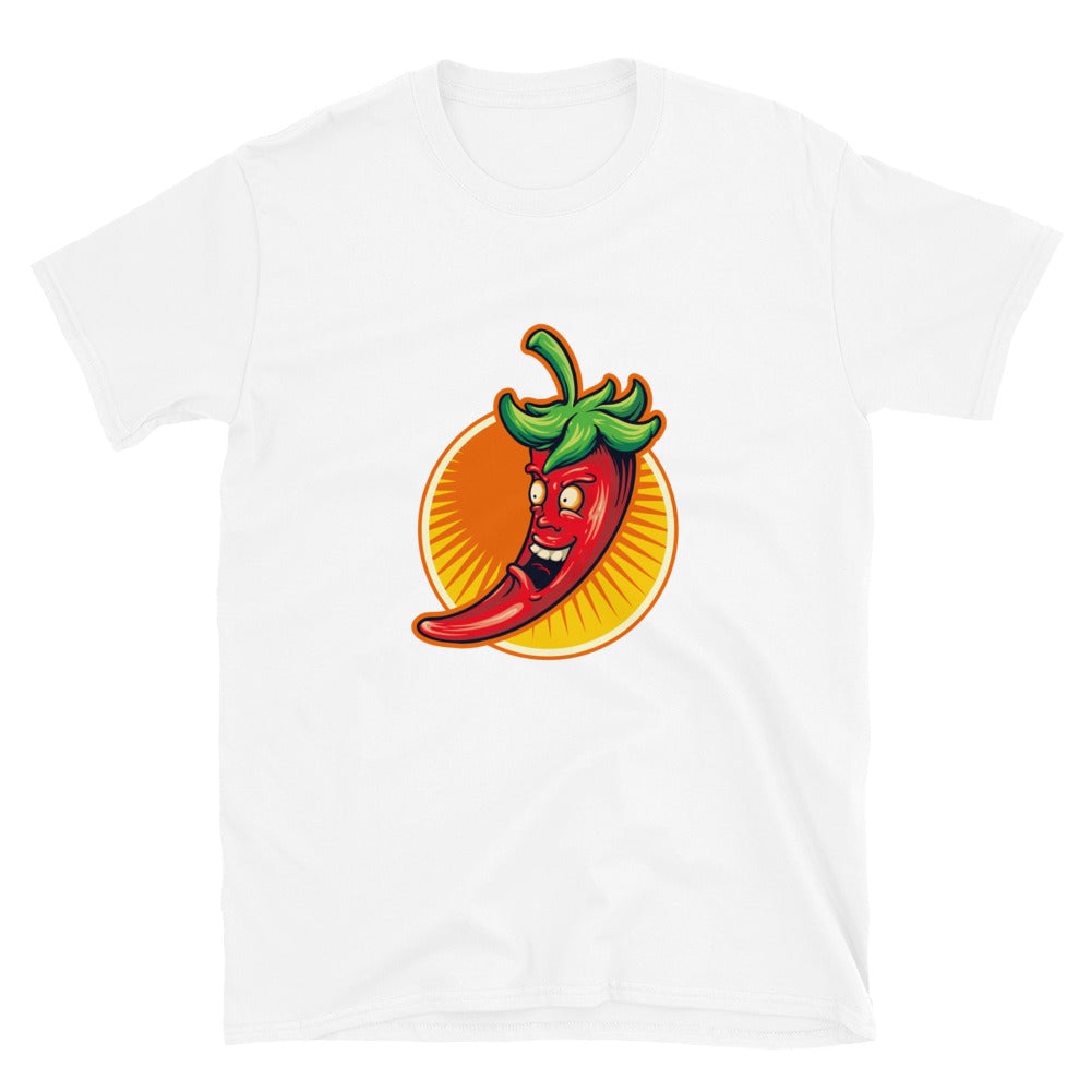 Red Chili Flavour Mascot Logo Fit Unisex Softstyle T-Shirt