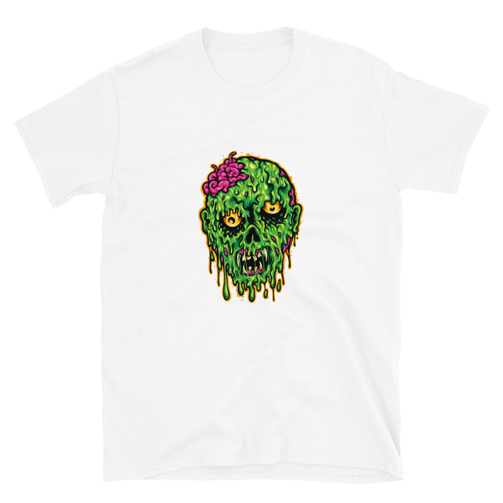 Zombie Head Horror Melting Halloween Fit Camiseta unisex de estilo suave