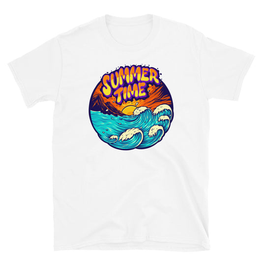 Summer Time Landscape Holiday Fit Unisex Softstyle T-Shirt