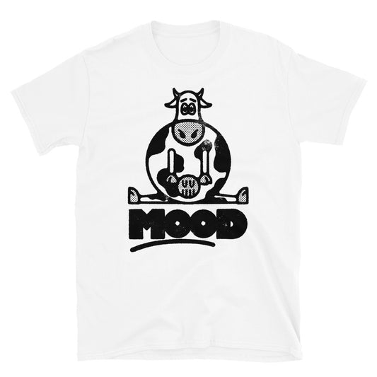 Mood Lazy Cow Cartoon Fit Unisex Softstyle T-Shirt