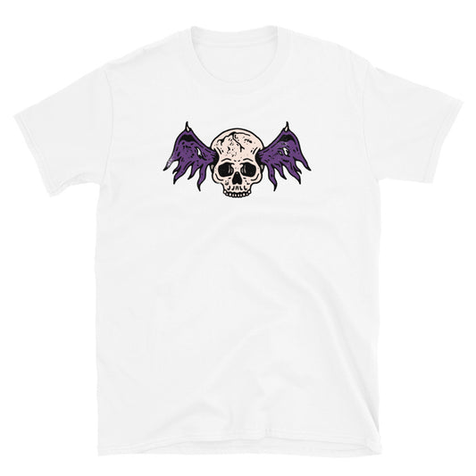 Spooky Halloween Winged Bat Skull Fit Unisex Softstyle T-Shirt