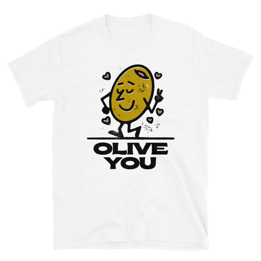 Olive You Funny Retro Mascot Fit Unisex Softstyle T-Shirt