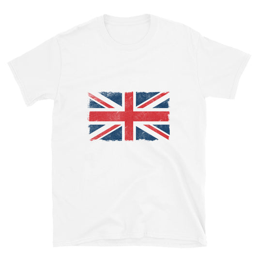 Camiseta unisex Softstyle con bandera del Reino Unido Grunge Fit