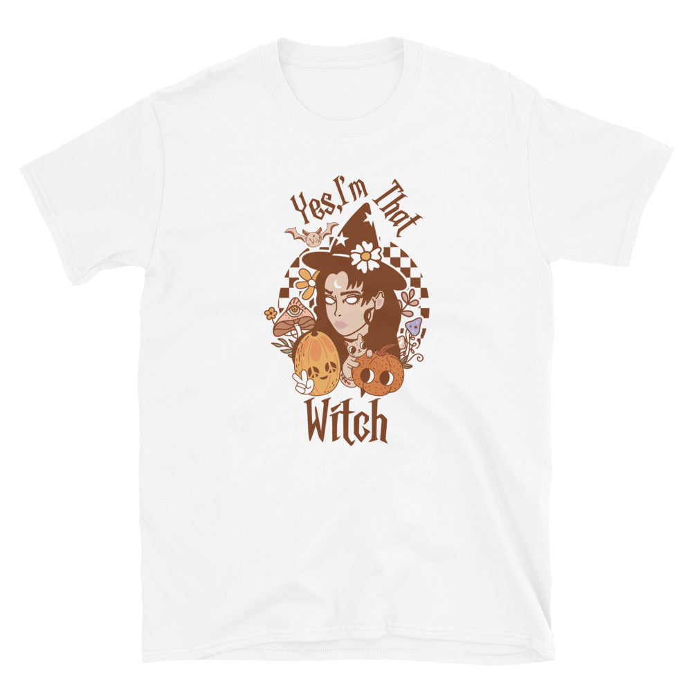 yes im that Witch, Retro Halloween Fit Unisex Softstyle T-Shirt